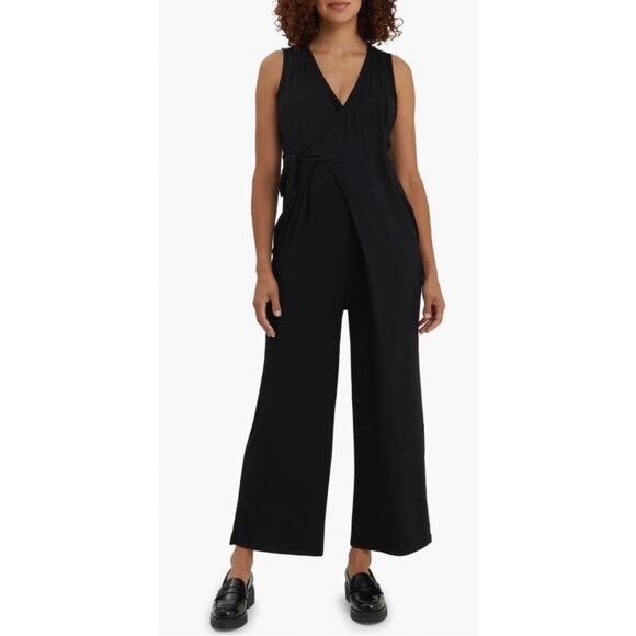 NOM Ines Wrap Wide Leg Maternity Nursing Jumpsuit Size Large - Picture 2 of 7